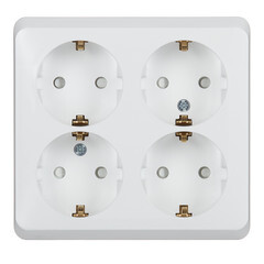 Изображение товара Розетка Systeme Electric Этюд накладная белая со шторками (PA16-208B)