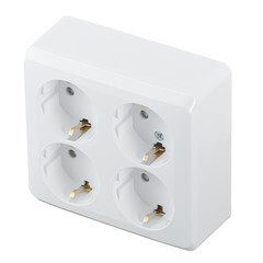 Розетка Systeme Electric Этюд накладная белая со шторками (PA16-208B) - фото 5