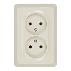 Розетка Systeme Electric Этюд накладная кремовая (PA16-105K)