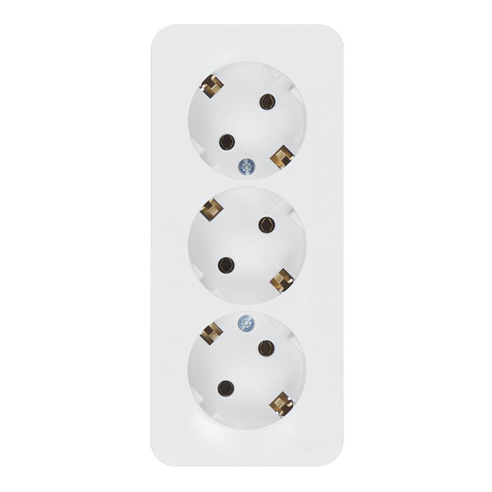 Изображение товара Розетка Systeme Electric Blanca накладная белая 3 гнезда для сухих помещений