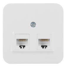 Розетка компьютерная Systeme Electric Blanca накладная белая 2хRJ45 (BLNIA045451)