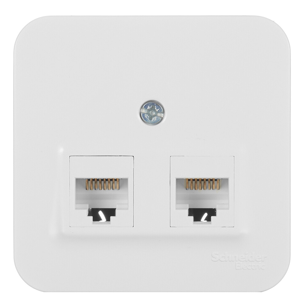 Изображение товара Розетка компьютерная Systeme Electric Blanca 2хRJ45 накладная белая Россия