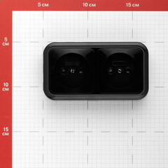 Розетка Svet накладная черная со шторками (EV0361-8321/4883/4884) - фото 3