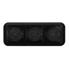 Изображение товара Розетка Svet накладная черная со шторками (EV0361-8331)