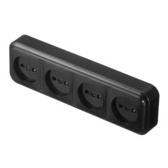 Розетка Svet накладная черная со шторками (EV0361-8341/4920) - фото 5