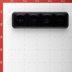 Розетка Svet накладная черная со шторками (EV0361-8341/4920) - фото 2