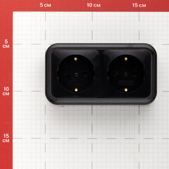 Розетка Svet накладная черная (EV0361-8421/4968) - фото 2