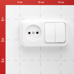 Блок выключатель и розетка Svet двухклавишный накладной белый (EV0362-5240/5705) - фото 2