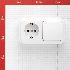 Блок выключатель и розетка Svet одноклавишный накладной белый (EV0362-5120/5736) - фото 2