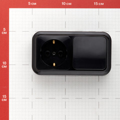Блок выключатель и розетка Svet одноклавишный накладной черный (EV0362-5121/5758/5750) - фото 3