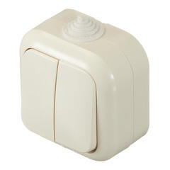 Выключатель Svet двухклавишный накладной бежевый (0601-00091/5454) - фото 4