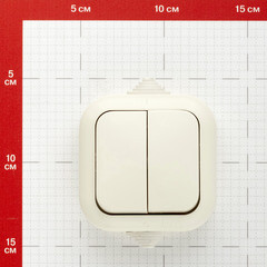 Выключатель Svet двухклавишный накладной бежевый (0601-00091/5454) - фото 5