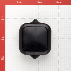 Выключатель Svet двухклавишный накладной черный (0601-00101/5460) - фото 5