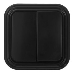 Изображение товара Выключатель Svet двухклавишный накладной черный (0603-00151)