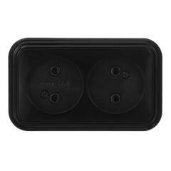 Розетка Svet накладная черная (0215-00421/1630/1631) - фото 1