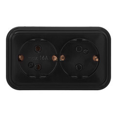 Розетка Svet накладная черная (0215-00511/1716/1715) - фото 1