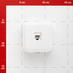Розетка телефонная Svet накладная белая (0219-00011/5661/5660) - фото 2