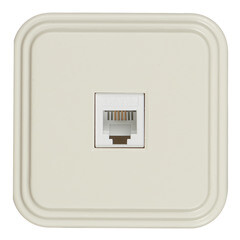 Розетка телефонная Svet накладная бежевая (0219-00021/3726) - фото 1
