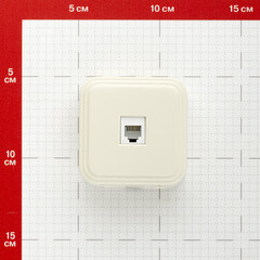 Розетка телефонная Svet накладная бежевая (0219-00021/3726) - фото 3