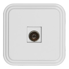 Розетка телевизионная Svet накладная белая (0218-00101/5654/5653) - фото 1