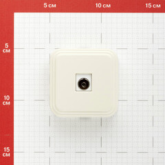 Розетка телевизионная Svet накладная бежевая (0218-00111/3719) - фото 4