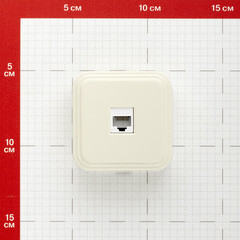 Розетка компьютерная Svet накладная бежевая (0217-00021/3863) - фото 4