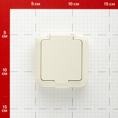 Розетка Svet накладная бежевая с крышкой (0215-00211/1449/1440) - фото 4