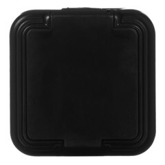 Изображение товара Розетка Svet накладная черная с крышкой (0215-00241)