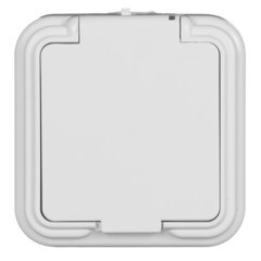 Розетка Svet накладная белая с крышкой (0215-00281/9769/9768) - фото 1