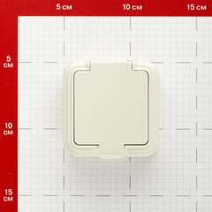 Розетка Svet накладная бежевая с крышкой (0215-00301/1524) - фото 3