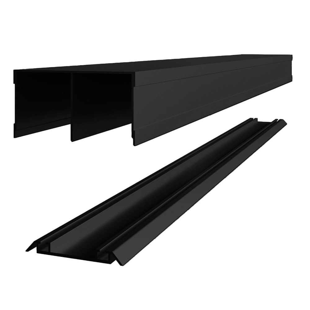 Изображение товара Комплект направляющих для дверей-купе Elegant черный 80x1180 мм