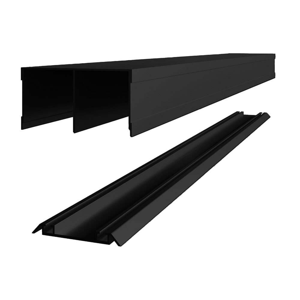 Изображение товара Комплект направляющих Elegant для раздвижных дверей 80x1380 мм черный