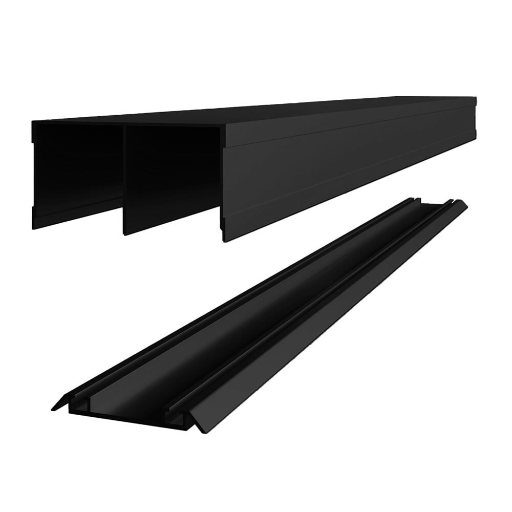 Изображение товара Комплект направляющих Elegant черный 80х1760 мм для дверей-купе