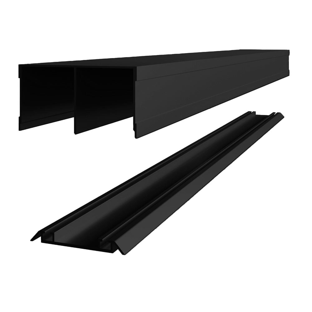 Изображение товара Комплект направляющих для раздвижных дверей Elegant черный 80x2700 мм