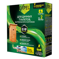 Биоактиватор для септика и дачного туалета Expel Дача 80 г в таблетках - фото 1