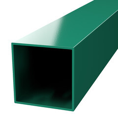 Столб для забора 50х50х1,5 мм 3,5 м зеленый RAL 6005 - фото 4