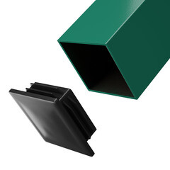 Столб для забора 50х50х1,5 мм 3,5 м зеленый RAL 6005 - фото 2