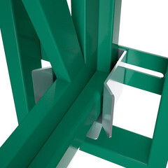 Ворота откатные каркас с комплектом под автоматику Премиум 4,5х2 м с калиткой зеленые RAL 6005 правые - фото 5