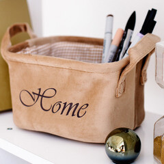 Корзина для хранения Велюр 210х160х120 мм бежевая - фото 5