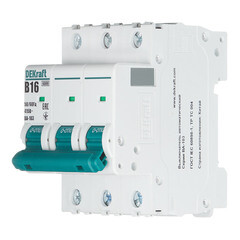 Автоматический выключатель модульный Dekraft BA-103 3P 16А тип B 6 кА 230/400 В (12241DEK) - фото 3