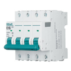 Автоматический выключатель модульный Dekraft BA-103 4Р 16А тип C 6 кА 230/400 В (12321DEK) - фото 2