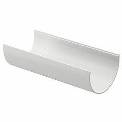 Желоб водосточный пластиковый d120 мм 3 м Docke Standard пломбир RAL 9003 - фото 1