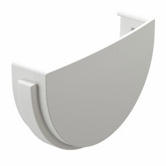 Заглушка желоба пластиковая d120 мм Docke Standard пломбир RAL 9003 - фото 1