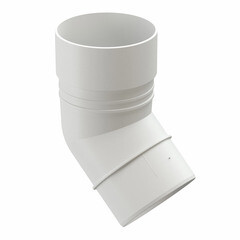 Изображение товара Колено трубы пластиковое d80 мм 45° Docke Standard пломбир RAL 9003