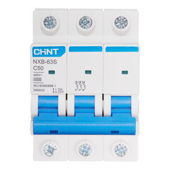 Автоматический выключатель Chint (296832 Chint) 3P 50А тип С 4,5 кА 400 В на DIN-рейку