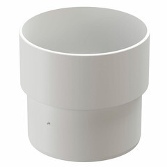Муфта водосточной трубы пластиковая d80 мм Docke Standard пломбир RAL 9003 - фото 1