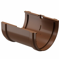 Изображение товара Соединение желоба пластиковое d120 мм Docke Standard светло-коричневое RAL 8017