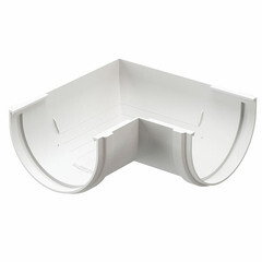 Угол желоба пластиковый d120 мм 90° Docke Standard пломбир RAL 9003 - фото 1