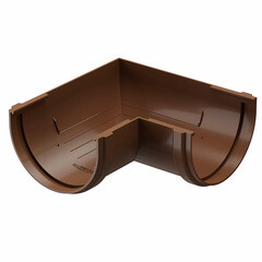 Угол желоба пластиковый d120 мм 90° Docke Standard светло-коричневый RAL 8017 - фото 1