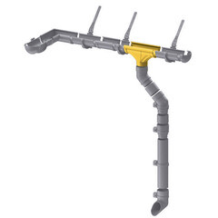 Воронка желоба пластиковая d120-80 мм Docke Standard светло-коричневая RAL 8017 - фото 3